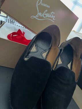 Men's Louboutin Black Suede Espadrilles
